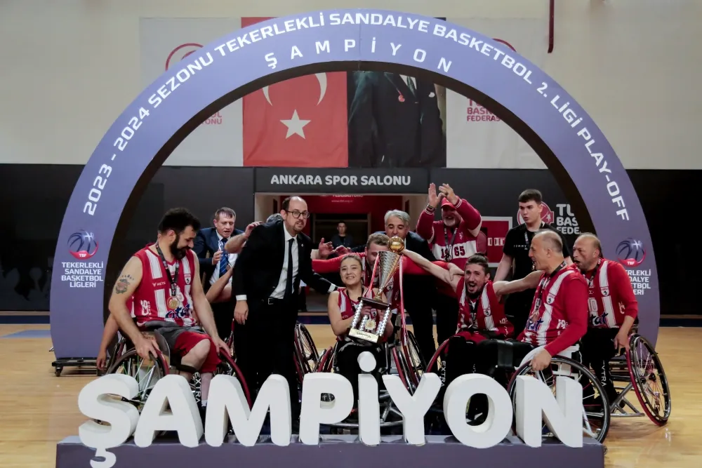 Kızıltepe Engelliler Birliğini yenen Samsun Bedensel Engelliler Spor Kulübü Şampiyon Oldu