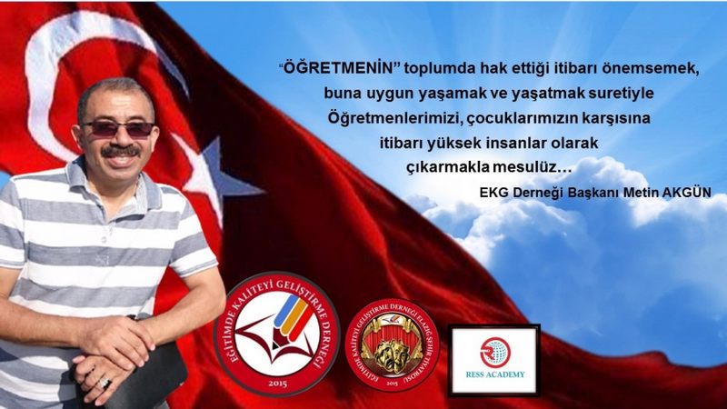 EKG  Derneği Başkanı  Akgün’den 24 Kasım Öğretmenler Günü Mesajı...