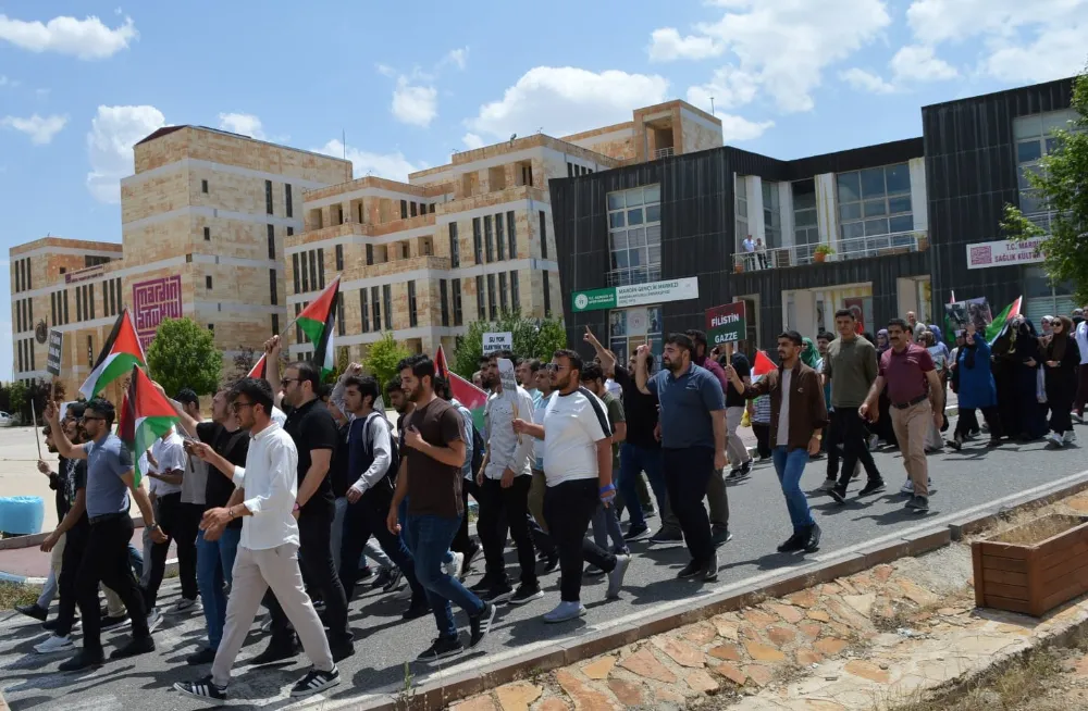 Mardin Artuklu Üniversitesi Öğrencilerinden  İsraillin Refah Saldırılarına Tepki 