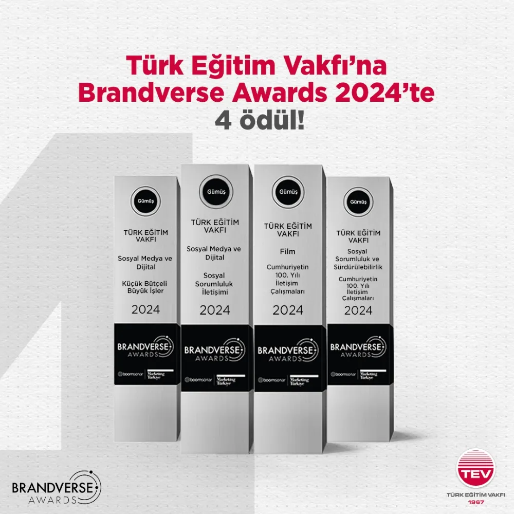 Türk Eğitim Vakfı, Brandverse Awards’tan Dört Ödülle Döndü 