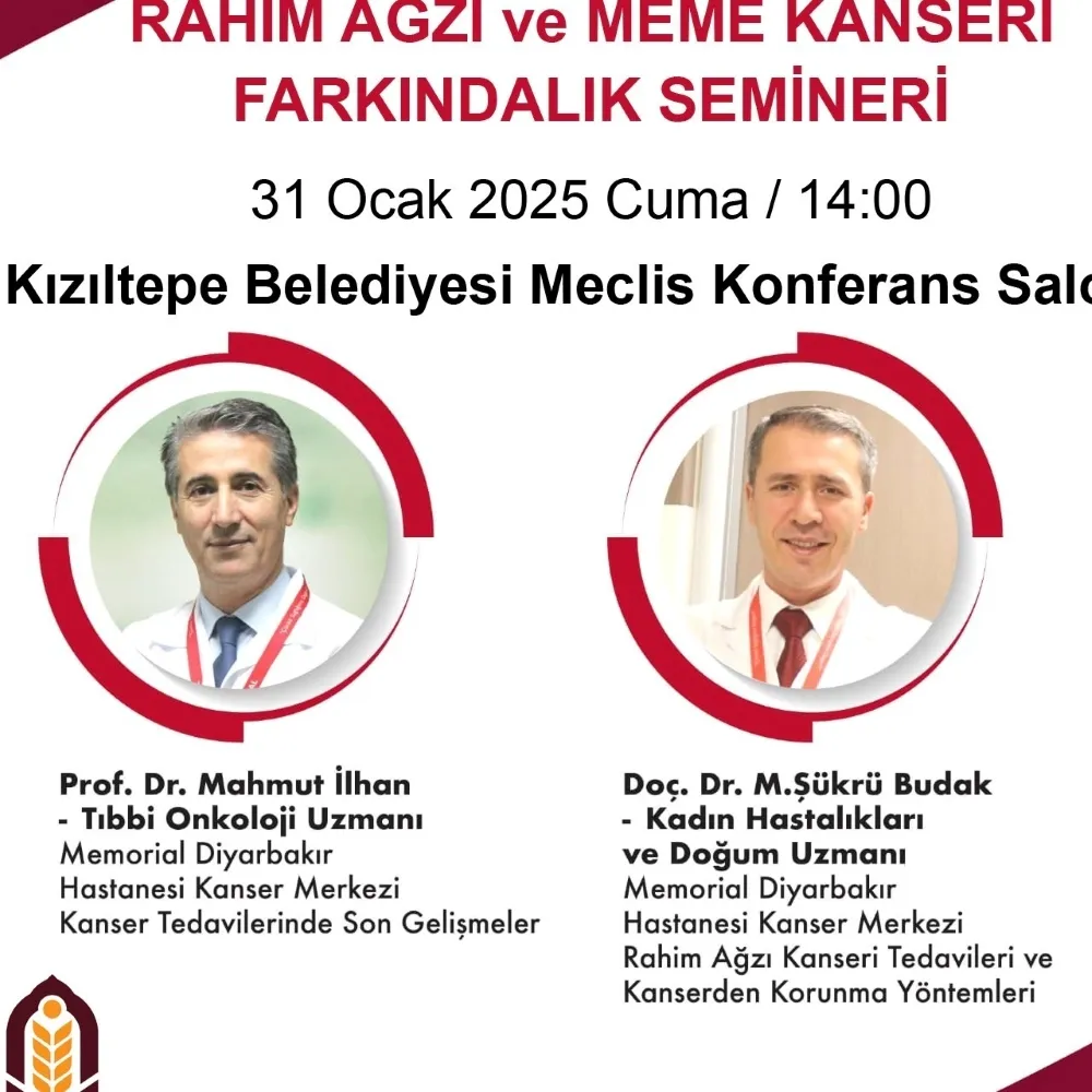 Kızıltepe Belediyesi Kanser Tedavisi Semineri Düzenlenecek