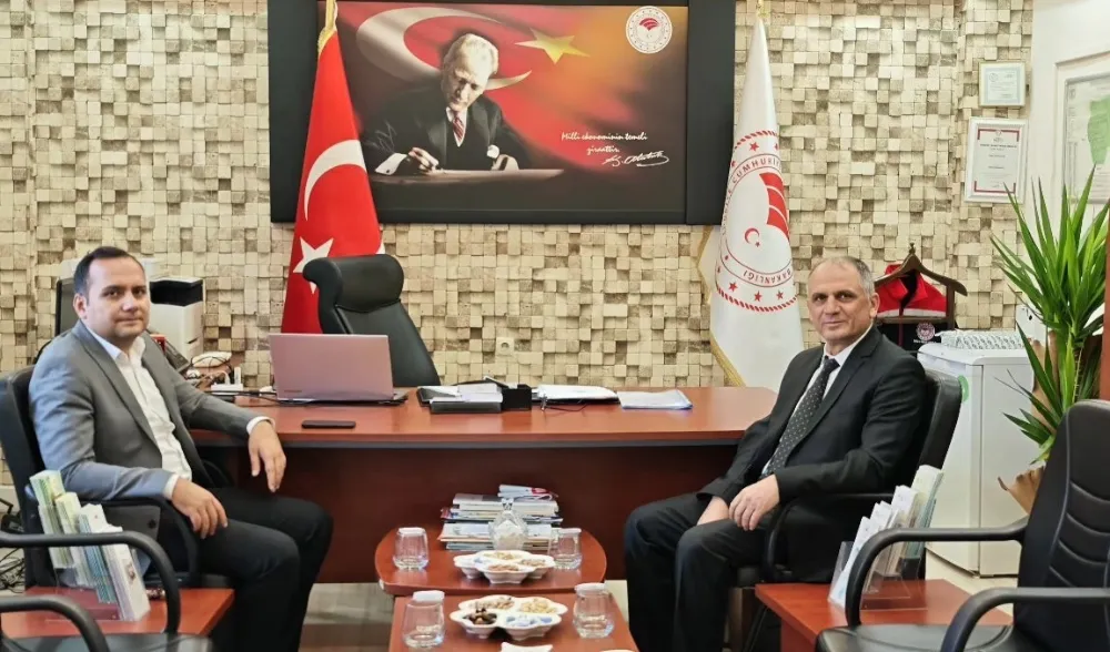 ÖMERLİ İLÇE KAYMAKAMI FURKAN  ÇAKIR  İLÇE TARIM MÜDÜRLÜĞÜNÜ ZİYARET ETTİ
