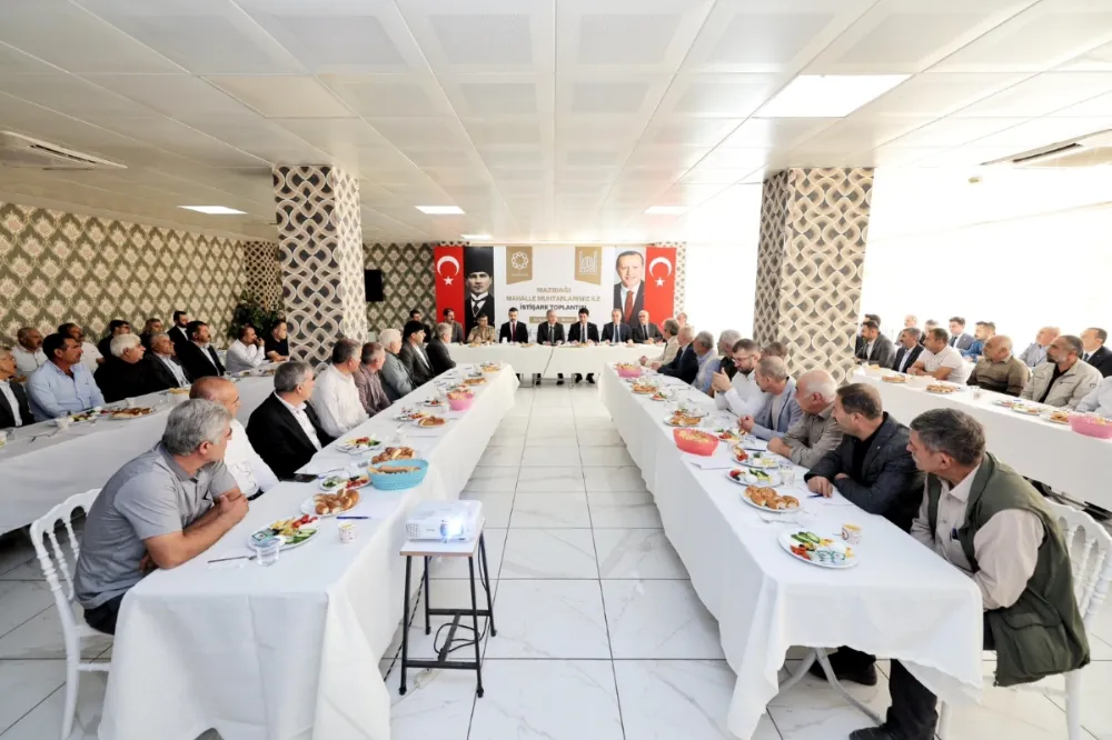 MARDİN VALİSİ TUNCAY AKKOYUN MAZIDAĞI İLÇESİNDE MUHTARLAR İLE BİRARAYA GELDİ.