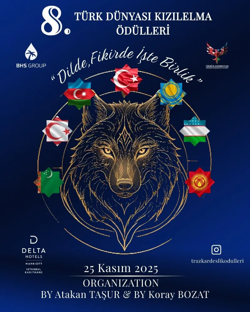 8.Türk Dünyası “KIZILELMA” Ödülleri 25 Kasım