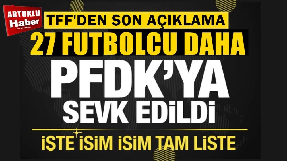 27 FUTBOLCU DAHA PFDK