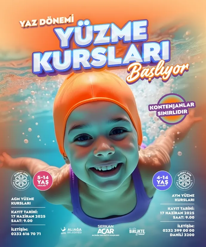 Aliağa’da Yaz Dönemi Yüzme Kursları Başlıyor