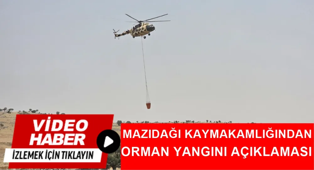 MAZIDAĞI  KAYMAKAMLIĞINDAN ORMAN YANGINI AÇIKLAMASI 