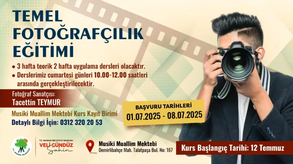 Mamak Belediyesi’nden Fotoğrafçılık Eğitimi