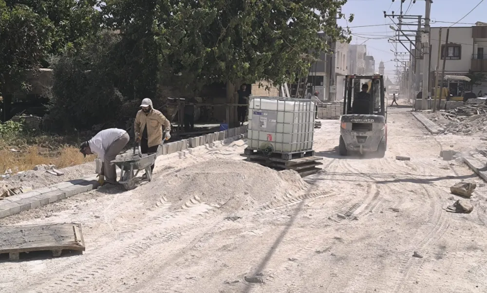 Kızıltepe Belediyesi Parke Taşı Çalışmalarına Hız Kesmeden Devam Ediyor