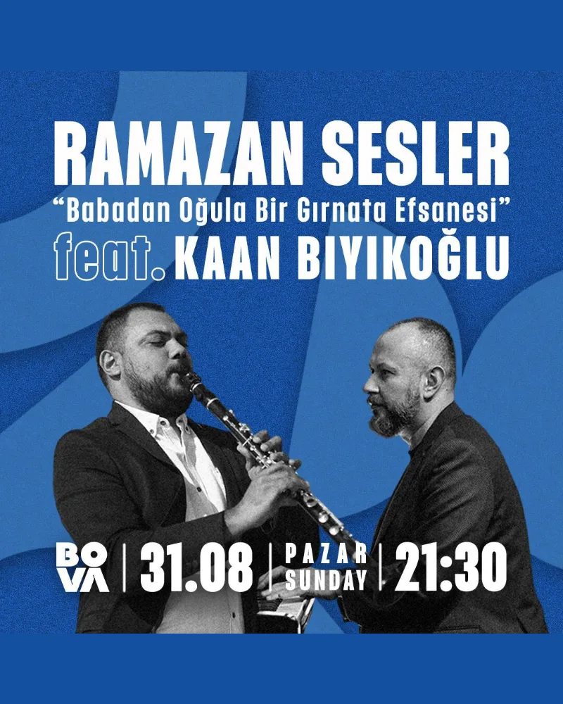 Klarnet virtüözü RAMAZAN SESLER 31 Ağustos’ta Bova Sahne’de